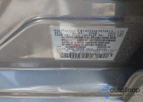 2023 Nissan Sentra Sv Xtronic Cvt из США, поврежденный, VIN 3N1AB8CV7PY264338